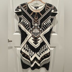EXPRESS SEQUIN DRESS - SIZE LARGE - LIKE NEW